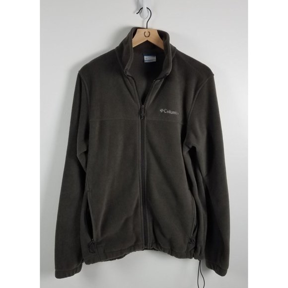 Columbia Men's Sz. M Granite Mountain Fleece Jacket Charcoal Heather - Picture 1 of 7